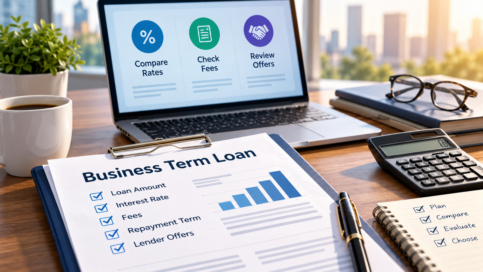Business term loan comparison for rates, requirements and repayment